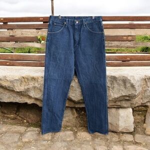 Wrangler Blue Relaxed Jeans Classic Style 33x32 western vintage denim casual
